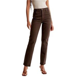 NWT Abercrombie The '90s Straight Ultra High Rise 6 28 Relaxed Leg Stretch Jeans